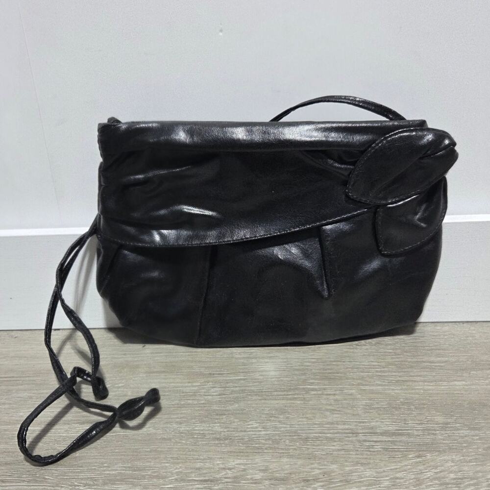 Pacific Connections Black Leather Vintage Purse